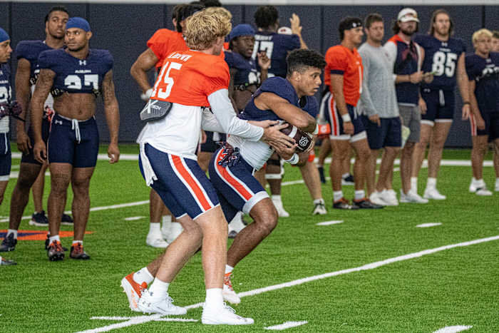 Hank Brown at Auburn football practice - Eric Starling/Auburn Daily